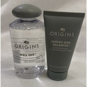 ORIGINS WELL OFF Fast & Gentle Eye Makeup Remover 5 fl oz Checks & Balances Wash
